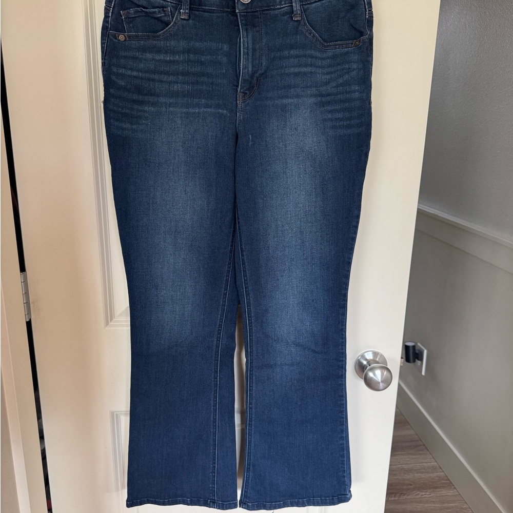 Wit & Wisdom Blue Flare Wide Leg Jeans